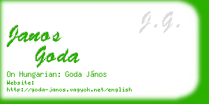 janos goda business card